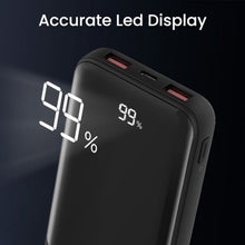Load image into Gallery viewer, iQuick POWER SQUARE 0 Digital Display Power Bank 10000mAh 22.5W LED Display (1*USB Type-C/2*Type-A) - Black