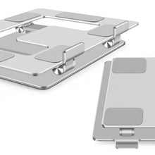 Load image into Gallery viewer, Aluminum Alloy Foldable Computer Stand Laptop Stand Riser Holder Notebook Stand - Silver Compatible with most laptops from 10.0'' to 17.0''
