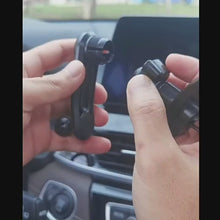 Load and play video in Gallery viewer, 360° Car Air Vent Phone Mount Holder with Anti Fall Hook Design & Flexible Joint Arm Support Phone Size up to 11cm in Width