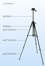 Load image into Gallery viewer, Universal Camera Travel Tripod Stand up to 140cm for Camera/Phone/Go Pro with Phone Mount