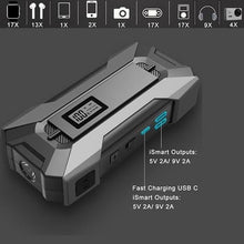 Load image into Gallery viewer, 12000mAH 3 in 1 Jumpstart kit - battery booster, power bank & torch
