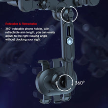 Load image into Gallery viewer, Car Phone Holder Rearview Mirror Phone Mount 360° Rotatable and Retractable Phone Stand Navigation Holder Clamp