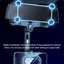 Load image into Gallery viewer, Car Phone Holder Rearview Mirror Phone Mount 360° Rotatable and Retractable Phone Stand Navigation Holder Clamp