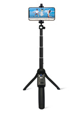 Load image into Gallery viewer, YUNTENG YT-9928N 2 in 1 Extra Long Extendable up to 47cm Selfie Stick Tripod Bluetooth, Phone Tripod Monopod with Wireless Remote Shutter and Tripod Stand Compatible Phone, Go Pro, Light Weight Camera