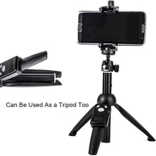 Load image into Gallery viewer, YUNTENG YT-9928N 2 in 1 Extra Long Extendable up to 47cm Selfie Stick Tripod Bluetooth, Phone Tripod Monopod with Wireless Remote Shutter and Tripod Stand Compatible Phone, Go Pro, Light Weight Camera