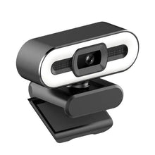 Load image into Gallery viewer, Computer Webcam High-Resolution Plug Play 2K Full HD High Resolution USB Webcam with LED Fill Light/ Microphone/ Auto Focus for PC & Laptop