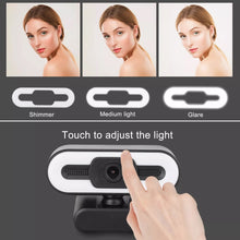Load image into Gallery viewer, Computer Webcam High-Resolution Plug Play 2K Full HD High Resolution USB Webcam with LED Fill Light/ Microphone/ Auto Focus for PC & Laptop