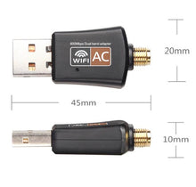 Load image into Gallery viewer, Dual Band 600Mbps USB WIFI Network Adapter + 5DBI Antenna (Driver Free)