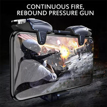 Load image into Gallery viewer, MEMO AK03 Multi-function Adjustable Gear Low Noise Mobile Phone Shooting PUBG Game Gaming Controller Joystick Trigger Gamepad Cooler with RGB Light