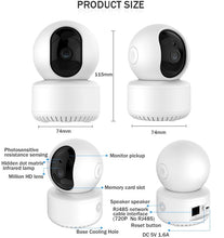 Load image into Gallery viewer, Remote Rotation 1080P IP Security Camera WIFI Wireless Surveillance IR P2P 2-Way Audio Night Vision