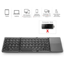 Load image into Gallery viewer, Wireless Blutooth Foldable Slim Keyboard with Touch Pad for Phone/Tablet/Laptop/Smart TV, Support iOS/Android/Window