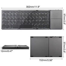 Load image into Gallery viewer, Wireless Blutooth Foldable Slim Keyboard with Touch Pad for Phone/Tablet/Laptop/Smart TV, Support iOS/Android/Window