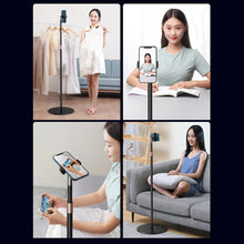 Load image into Gallery viewer, Premium Aluminum Phone Floor Stand Telescopic Height Adjustable 120cm ~ 170cm 360° Rotatable (Bracket Width~9cm)