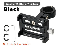 Load image into Gallery viewer, Aluminium Universal Mobile Phone Holder for Bike Bicycle Scooter Motorcycle Support Phone Size 6.7"