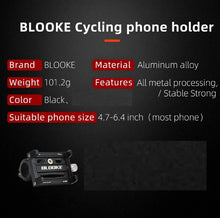 Load image into Gallery viewer, Aluminium Universal Mobile Phone Holder for Bike Bicycle Scooter Motorcycle Support Phone Size 6.7"