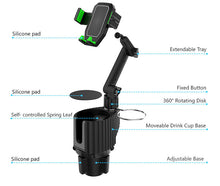 Load image into Gallery viewer, MAILUZHE Cup Holder Phone Mount 2 In 1 Multifunctional Holder 360° Rotation Car Organization Amazing