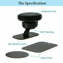 Load image into Gallery viewer, Magnetic 360° Gear Car Phone Holder Dashboard Rotation With Mounting Plate Mount