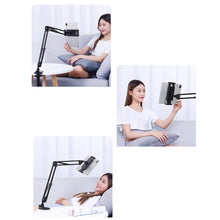 Load image into Gallery viewer, Tablet Desk Bed Aluminium Mount Stand Adjustable Long Arm Holder for Phone & Tablet Up to 12.9"