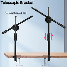 Load image into Gallery viewer, Adjustable Boom Arm Phone Holder with Adjustable Metal Clip for Table Photo Shooting