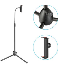 Load image into Gallery viewer, Phone & Tablet Flexi Gooseneck Floor Stand with Height Adjustable from 70cm - 145cm
