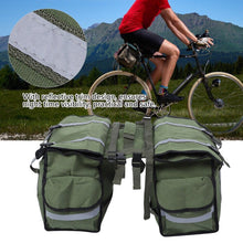 Load image into Gallery viewer, Waterproof Bike Pannier Bicycle Luggage Carrier Tail Seat Bag Canvas Sports Riding (37x20x32)