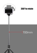 Load image into Gallery viewer, Bluetooth 360° Adjustable Selfie Stick Monopod with Tripod 2in1 (18.6cm-70cm/155g) Phone Size up to 6.2"