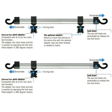 Load image into Gallery viewer, Universal Adjustable Alloy 360° Car Back Seat Phone Holder & Tablet Holder 2 in 1 up to Size 14.0"