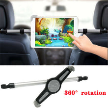Load image into Gallery viewer, Universal Adjustable Alloy 360° Car Back Seat Phone Holder & Tablet Holder 2 in 1 up to Size 14.0"