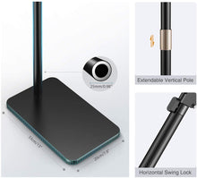 Load image into Gallery viewer, Phone & Tablet Floor Stand, Adjustable Height Free Angle Extension Scissor Arm, Holder Fits 4.7-12.9 inch iPad Pro Air iPhone Tablet/Phones