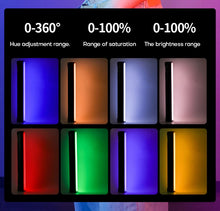 Load image into Gallery viewer, RGB Handheld LED Video Light Wand Stick Photography 4000mAh Battery With APP Remote Control 1000 Lumens Adjustable 3200K-9000K