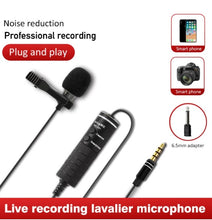 Load image into Gallery viewer, Omnidirectional Metal Microphone 3.5mm Jack Lavalier Tie Clip For Computer Laptop Mobile Phone