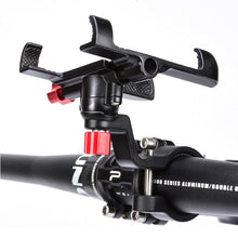 Load image into Gallery viewer, Premium Aluminum Alloy Bike Bicycle Phone Holder Adjustable Phone Mount 360°/Four Fixtures Corners