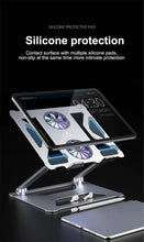 Load image into Gallery viewer, Aluminum Alloy Adjustable Laptop Stand up to17" Bracket Lifting Cooling Holders with Cooling Fan