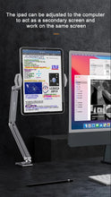 Load image into Gallery viewer, 360° Rotation Long Arm Alloy Phone/Tablet Holder up to 13", 3~Shaft Design Multi Angle Adjustable