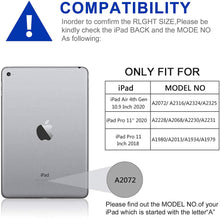 Load image into Gallery viewer, Wireless Bluetooth Keyboard Smart Case For iPad Air 10.9"/ iPad Pro 11.0" With Pencil Holder