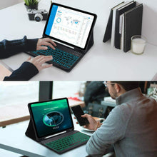 Load image into Gallery viewer, Bluetooth Wireless Keyboard Smart Case with 7 LED Backlight and Protective Case for iPad 7/8/9th Gen 10.2"