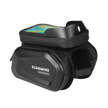 Load image into Gallery viewer, RZAHUAHU 7" Mobile Phone Bike Front Frame Bag Waterproof Touch Screen EVA Hard Shell Top Tube Storage Bag (YA-464)