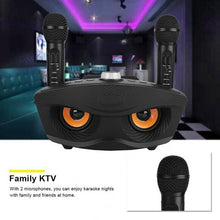 Load image into Gallery viewer, OWL SDRD SD-306 Portable Family Karaoke System Condenser Wireless Stereo Bluetooth Speaker Set With Dual Wireless Microphones