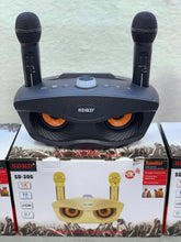 Load image into Gallery viewer, OWL SDRD SD-306 Portable Family Karaoke System Condenser Wireless Stereo Bluetooth Speaker Set With Dual Wireless Microphones
