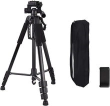 Load image into Gallery viewer, Universal 180cm Camera Tripod Stand 360° for DSLR Cameras & Phones with Universal Compatibility w Phone Mount