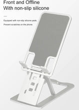 Load image into Gallery viewer, Portable Table Mobile Phone Holder Desktop Fold Aluminum Alloy Card Adjustable Height Viewing Angles