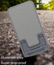 Load image into Gallery viewer, Portable Table Mobile Phone Holder Desktop Fold Aluminum Alloy Card Adjustable Height Viewing Angles