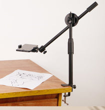 Load image into Gallery viewer, Adjustable Boom Arm Phone Holder with Adjustable Metal Clip for Table Photo Shooting