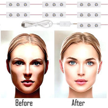 Load image into Gallery viewer, 14 Strings 42 Beads Vanity Mirror Lights, Hollywood Style, Ultra Bright White, Dimmable Touch Control