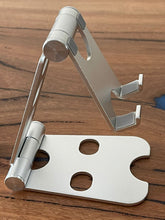 Load image into Gallery viewer, Premium Sturdy Foldable Aluminum Stand Universal for Tablets & Phones up to 12.9" with Pouch