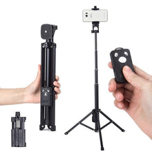 Load image into Gallery viewer, YUNTENG 1688 3 in 1 Bluetooth Portable Selfie Stick Mini Tripod For Phone/Tablet/Light Camera Height up to 134cm