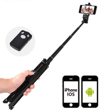 Load image into Gallery viewer, YUNTENG 1688 3 in 1 Bluetooth Portable Selfie Stick Mini Tripod For Phone/Tablet/Light Camera Height up to 134cm