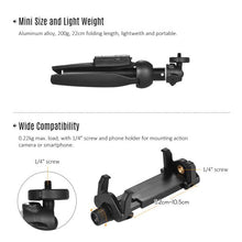 Load image into Gallery viewer, YUNTENG 9928 2-in-1 Mini Tripod Selfie Stick Phone Holder Remote Control for Camera Go Pro Phone up to Size 6.5"