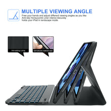 Load image into Gallery viewer, Bluetooth Wireless Keyboard Smart Case with 7 LED Backlight and Protective Case for iPad 7/8/9th Gen 10.2"