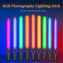 Load image into Gallery viewer, RGB LED Light Wand Handheld Fill Light Photography Light Stick Bar with Remote (Built in Battery)